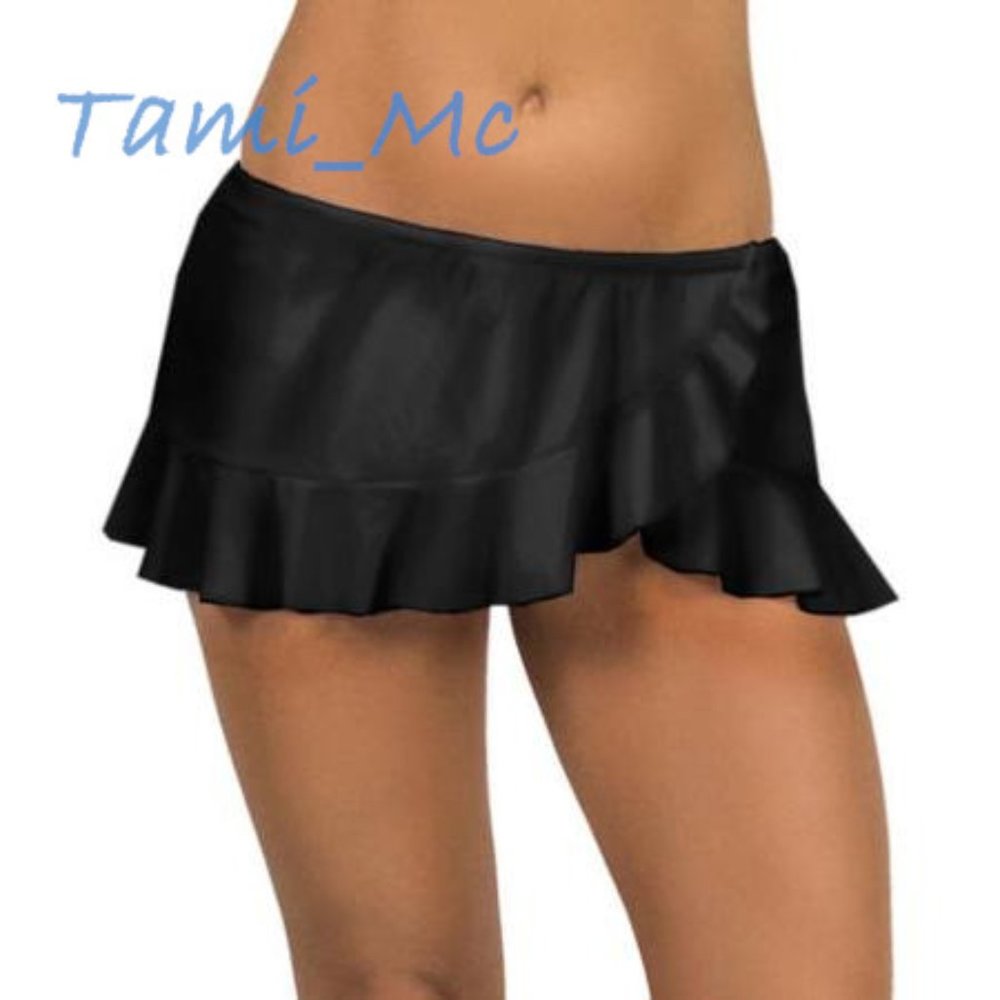 XL SWIM Flounce Skirted Bikini Bottoms Ruffled Swim Skirt w Attached Bottom NWT